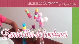 Como hacer banderillas de bombones pintados y azucarados [upl. by Mall323]