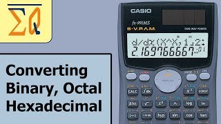 Casio Fx991ms Binary Decimal Hexadecimal and Octal conversion [upl. by Onitnerolf72]