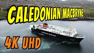 Caledonian MacBrayne Ferry  Sailing from Tarbert to Uig  Calmac ferries  DroneVideo [upl. by Hareemas]