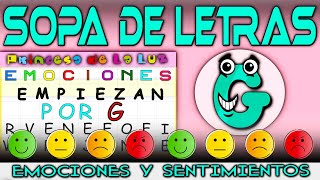 SOPA De LETRA 🥣 EMOCIONES y SENTIMIENTOS 🌟 PASATIEMPOS DIVERTIDOS [upl. by Anirazc]