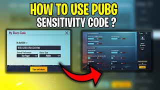 How to use pubg sensitivity code  pubg sensitivity code kaise use kare  pubg sensitivity code 2023 [upl. by Rosaleen]