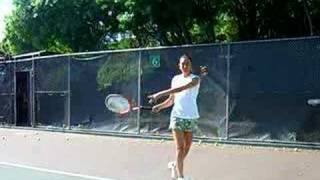 Tennis Lesson Twohanded backhand Slice [upl. by Sibeal]