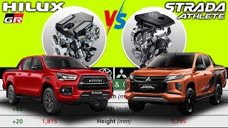 Toyota HILUX GRSPORT 2023 4x4 vs Mitsubishi STRADA ATHLETE 2023 4x4 TOP OF THE LINE by CarWahe [upl. by Deenya]