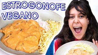 FIZ O MELHOR ESTROGONOFE VEGANO DO MUNDO Cremoso e Fácil [upl. by Caye130]