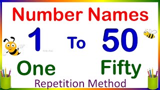 1 to 50 Numbers Names  NUMBER SPELLING 1  50  Numbers Name for kids  Numbers in Words numbers [upl. by Spencer]