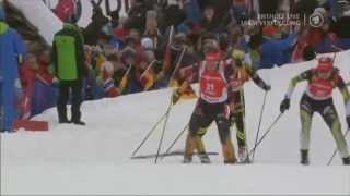 18012014 Biathlon Antholz Verfolgung Damen Winner Andrea Henkelfull [upl. by Goody541]