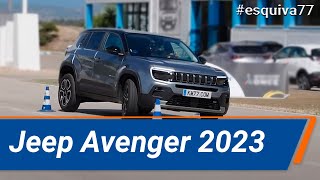 Jeep Avenger 2023  Maniobra de esquiva moose test y eslalon  km77com [upl. by Cyd]