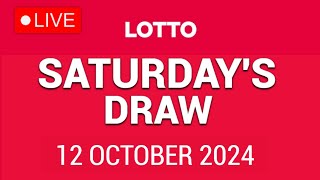 The National Lottery Lotto Draw Live results from Saturday 12 October 2024  tonights lotto [upl. by Barbe]