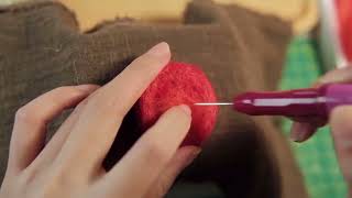 Relaxing and satisfying ASMR needle felting miniature craft 🪡 needlefelting miniature crafts [upl. by Lehsar28]