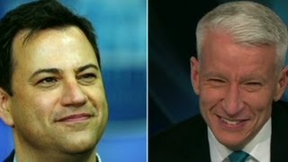 Jimmy Kimmel on Anderson Coopes laughing [upl. by Ahsekad]