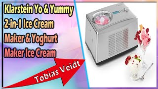 Klarstein Yo amp Yummy 2in1 Ice Cream Maker amp Yoghurt Maker Ice Cream [upl. by Greenes680]