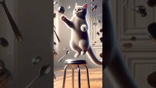 Cat with magnetic power trending kittten cat cute [upl. by Nnek860]