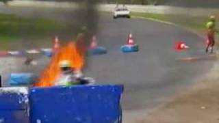 Feuer Crash in Hockenheim Waibel vs Mark SBK 1992 [upl. by Lammaj]