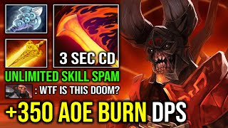 350 RADIANCE BURN DPS 3 Sec CD Infernal Blade 1v5 Unkillable Wind Waker Skill Spam Doom Dota 2 [upl. by Knarf]