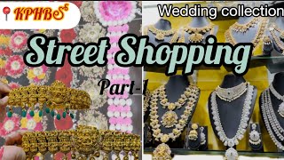 Street shopping in Kphb  imitation Jewellery  Kurti Sets  white stoned Jewellery kphb street [upl. by Monie]