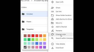 How do you color your Google Drive folders All one color Mixnmatch 🎨 Shorts [upl. by Elleb]