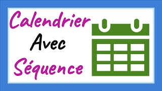 Utiliser la fonction séquence pour créer un Calendrier Mensuel dynamique 📆 [upl. by Agneta723]