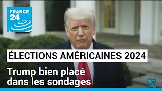 Présidentielle américaine 2024  dans les sondages Trump vainqueur dans cinq États clés [upl. by Egroej]