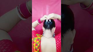 Oily hair everyday cute bun hairstyle bunhairstyle youtubeshorts shortsfeed shorts trending [upl. by Ytsirhk180]