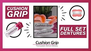 Cushion Grip Application  Full Set of Dentures by uhitswhit Quick Demonstration [upl. by Euqor333]