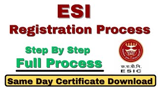 ESI Registration Process  ESI का रजिस्ट्रेशन कैसे करे  How to ESIC Registration Process [upl. by Marchelle]