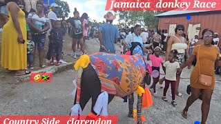 DONKEY RACE IN CLARENDON KELLITS JAMAICA 🇯🇲 [upl. by Nairad]