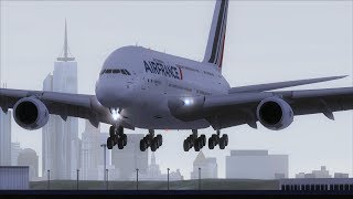 FSX A380 Arrival at New York JFK [upl. by Medin392]