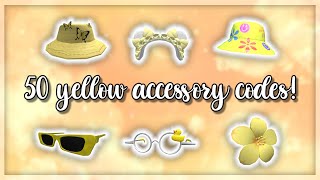 Yellow Roblox accessory codes 🌻 [upl. by Florrie]