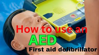 how to use AED first aid defibrillator aed cpr defibrillator demo [upl. by Anemij178]