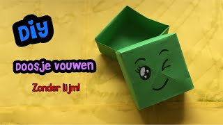 MAKKELIJK KNUTSELEN Doosje knutselen met papier  Origami MET UITLEG [upl. by Barth]