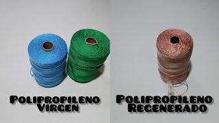 Diferencia polipropileno virgen vs polipropileno reciclado para tejer bolsas [upl. by Bernetta]