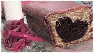 HERZKUCHEN mit pinker KIRSCHGLASUR  Marmorkuchen  Geschenkidee für Valentinstag oder Muttertag [upl. by Capps]