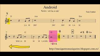 Android Partitura flauta violín oboe  audio SI melodía C instruments [upl. by Mirielle]