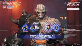 GETQUAKEDON  38 ELIMS  DOOMFIST GAMEPLAY  OVERWATCH 2 SEASON 12 TOP 500 [upl. by Troyes]