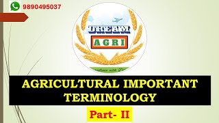 Important Agricultural Terminology Part II [upl. by Nishi]