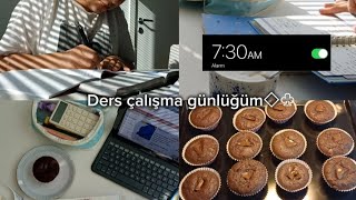 Ders çalışma günlüğüm ◇ sınav öğrencisinin 0730 başlayan bir günü Cup cake tarifi [upl. by Airetak287]