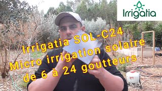 Irrigatia SolC24  Système de micro irrigation solaire de 6 à 24 goutteurs [upl. by Nnylaehs772]