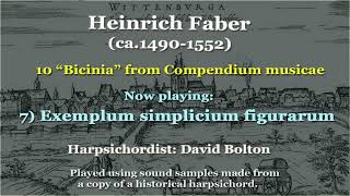 Heinrich Faber ca 14901552 10 Bicinia 2part fugues for Beginners [upl. by Alaekim302]