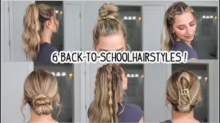 6 EASY amp TRENDY BACK TO SCHOOL HAIRSTYLES 2023 Long Medium amp Short Hairstyles [upl. by Ynamad]