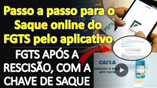 PASSO A PASSO PARA SACAR O FGTS DA RESCISÃO E A MULTA DO FGTS ONLINE PELO APLICATIVO [upl. by Haisa131]