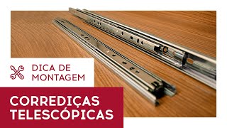 Como INSTALAR corrediça telescópica  dica para tirar gaveta com corrediça [upl. by Kinemod]