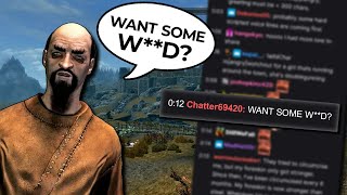 Skyrim but Twitch Chat Voices All NPCs Custom Mod [upl. by Haleeuqa976]