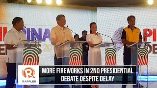 More fireworks in 2nd presidential debate despite delay [upl. by Nuahsyar]