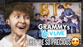 THEYRE SO PRECIOUS BTS VLIVE After the 2022 GRAMMYs  Full Reaction [upl. by Harihat341]