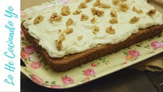 Receta de Pastel de Nueces y Crema de Queso  LHCY [upl. by Blalock]