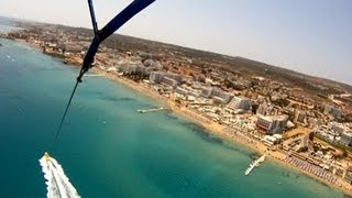 Parasailing at ProtarasCyprusGOPRO Onboard ViewXS Watersports [upl. by Oremodlab]