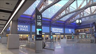 Inside new Moynihan Train Hall at Penn Station in NYC [upl. by Trepur88]