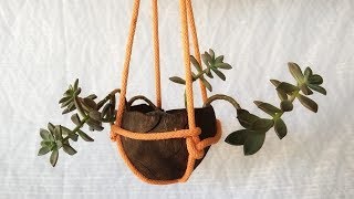 DIY Pendura Vaso em 1 minuto  suporte de planta simples e facil  Feito a mão [upl. by Whitnell]