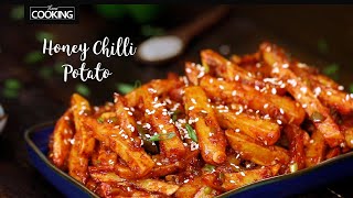 Crispy Honey Chilli Potato  Potato Recipes  Restaurant Style Chilli Potatoes  Veg Starter Recipes [upl. by Rowney]