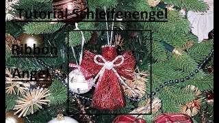 Tutorial Niedlicher Xmas Weihnachtsengel  Engel aus Schleifenband [upl. by Airtemak168]